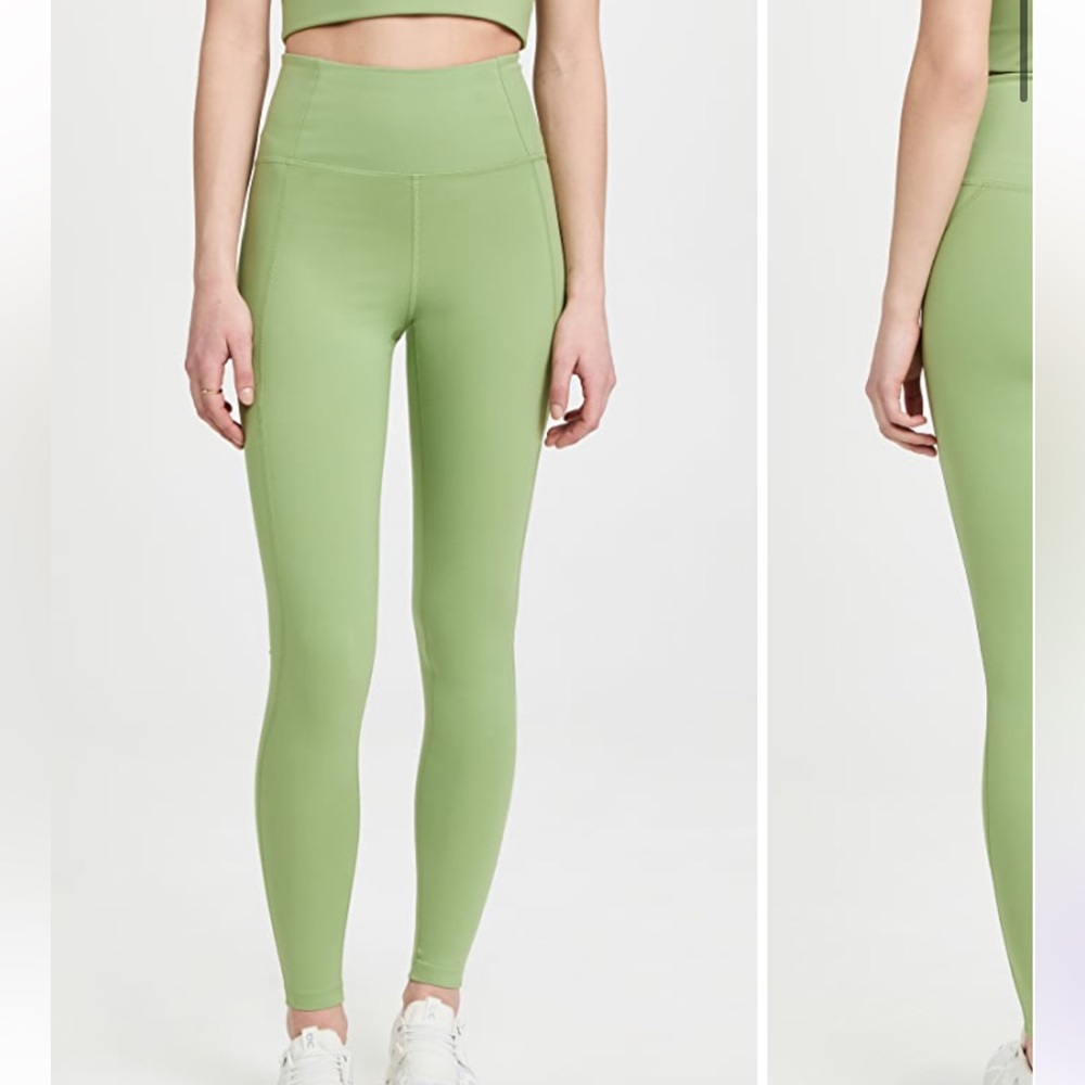 Girlfriend Collective Green High Rose Compressive Leggings